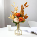 Metal Wire Glass Tube Vase