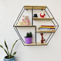 Grista Hexim Decorative Metal Wall Shelf