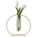 Single Metal Wire Glass Tube Vase