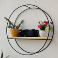 Grista Round single tier Decorative Metal Wall Shelf