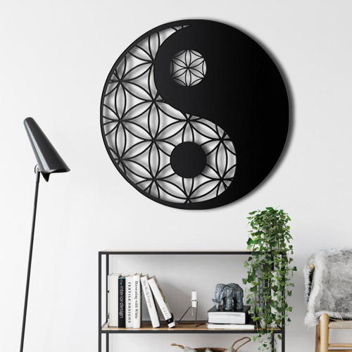 Yin Yang Metal Wall Art