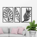 Banana, Monstera, Fern Leaves Metal Art