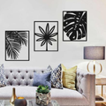 Palm Leaves Metal Wall Art (Set of 3)